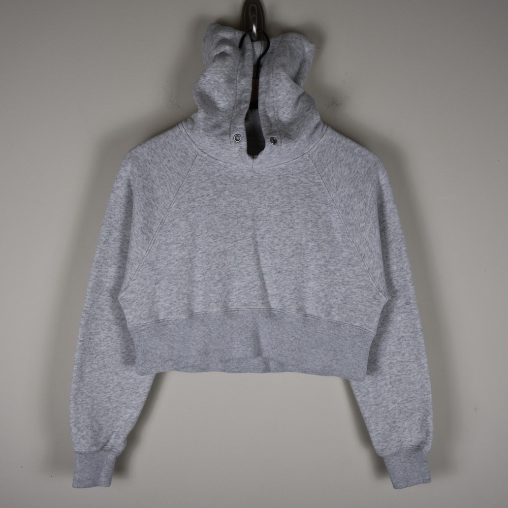 Abercrombie & Fitch Women's‎ Soft A&F Cropped Hoodie Heather Gray XXS 19x16